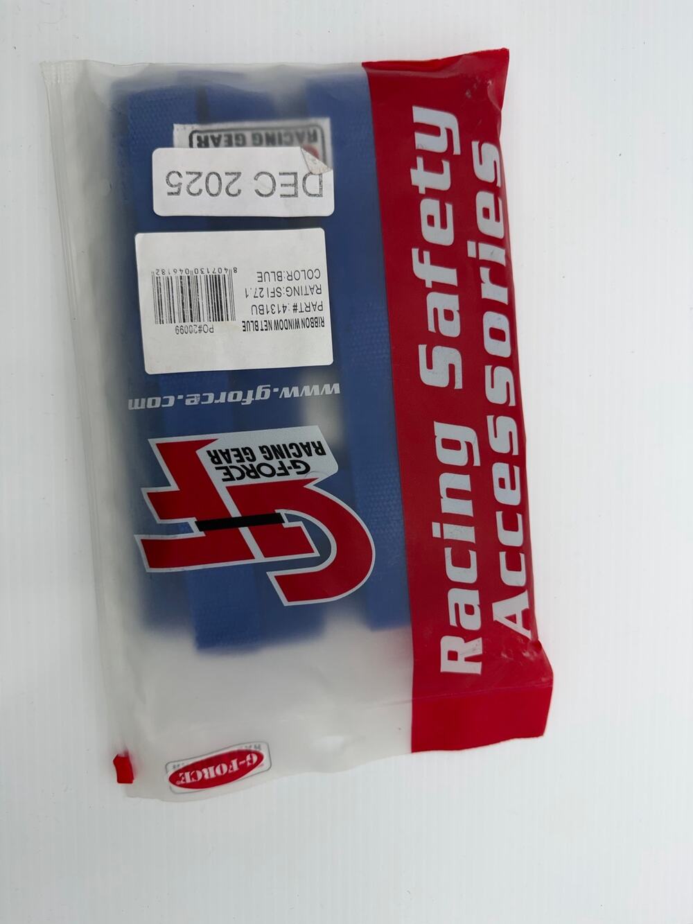 G-FORCE 4131BU Blue Racing Window Net SFI 27.1 Ribbon Safety Net 18x23